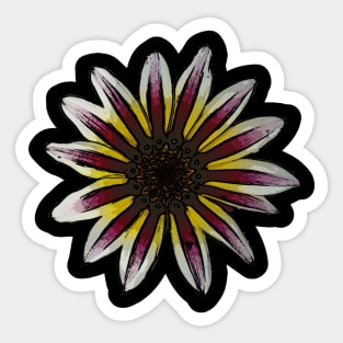 Gazania African Daisy Altered Photograph Sticker